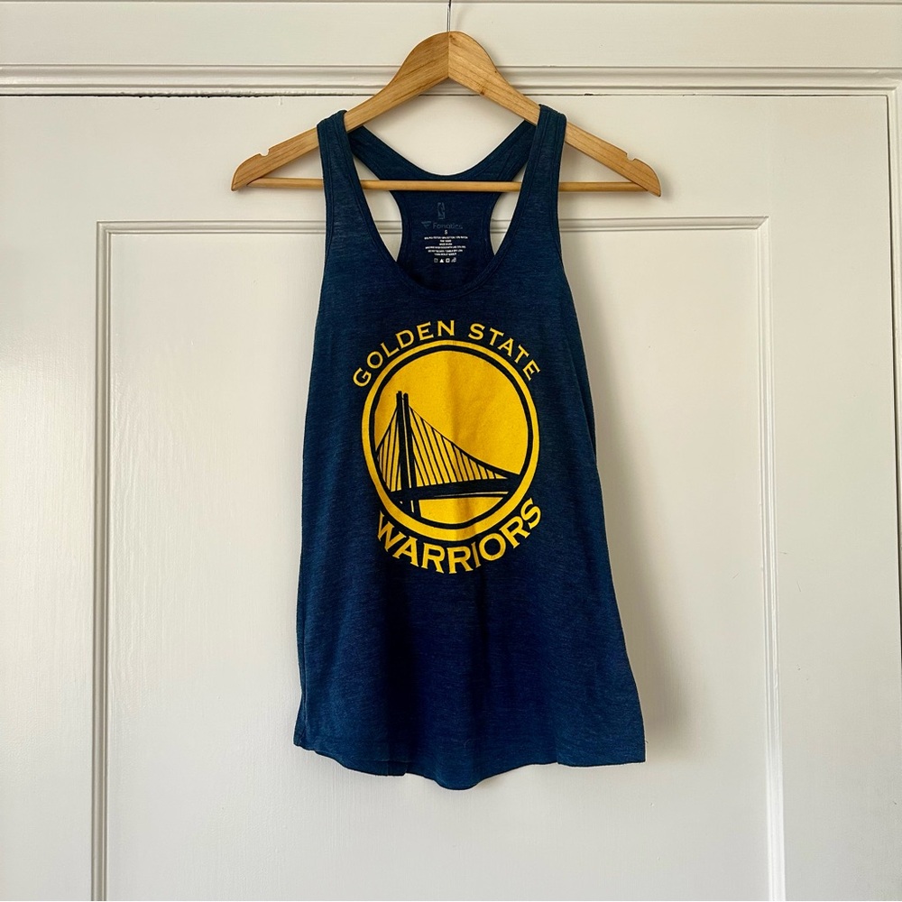Golden State Warriors Blue Logo Tank Top - S - Fanatics